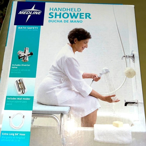 Medline Bath Nwt Medline Handheld Shower With 84 Hose Wall Holder
